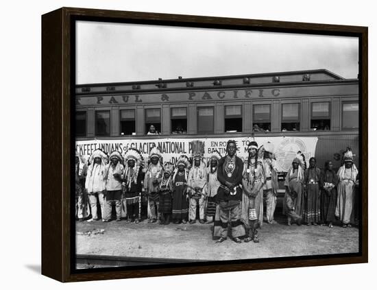 The Blackfeet Indians from Glacier National Park-null-Framed Premier Image Canvas