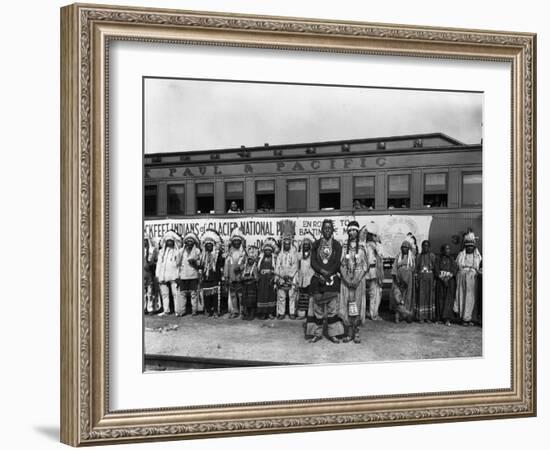 The Blackfeet Indians from Glacier National Park-null-Framed Photographic Print