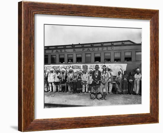 The Blackfeet Indians from Glacier National Park-null-Framed Photographic Print