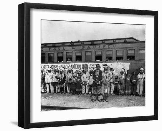 The Blackfeet Indians from Glacier National Park-null-Framed Photographic Print