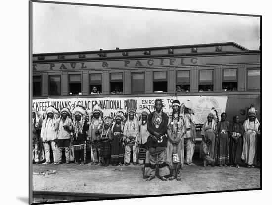 The Blackfeet Indians from Glacier National Park-null-Mounted Photographic Print