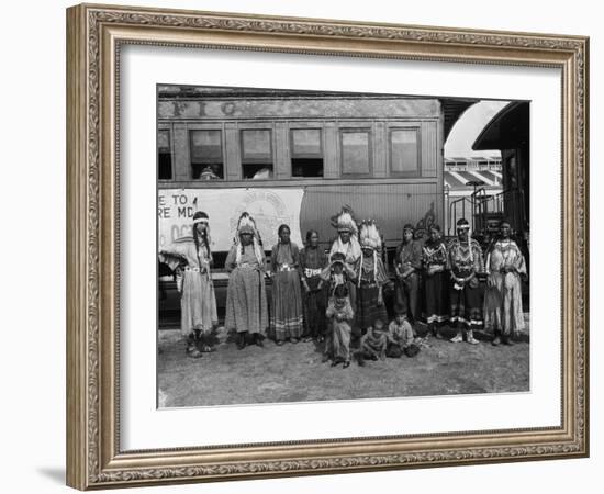 The Blackfeet Indians from Glacier National Park-null-Framed Photographic Print