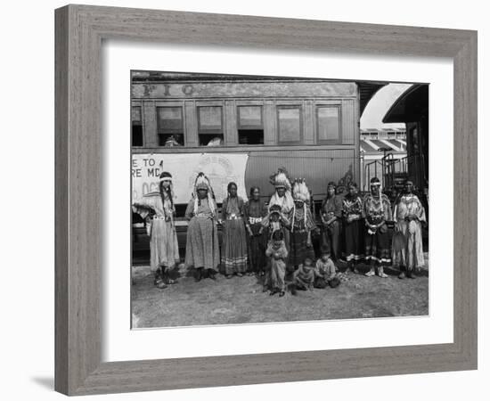 The Blackfeet Indians from Glacier National Park-null-Framed Photographic Print