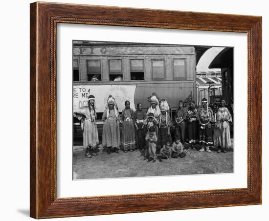 The Blackfeet Indians from Glacier National Park-null-Framed Photographic Print