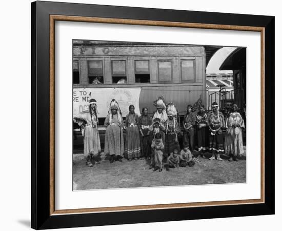 The Blackfeet Indians from Glacier National Park-null-Framed Photographic Print