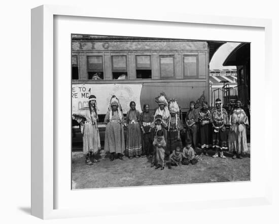 The Blackfeet Indians from Glacier National Park-null-Framed Photographic Print