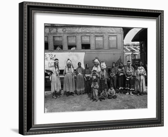 The Blackfeet Indians from Glacier National Park-null-Framed Photographic Print