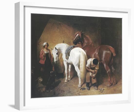 The Blacksmith Shop-J^F^ Herring Senior-Framed Giclee Print