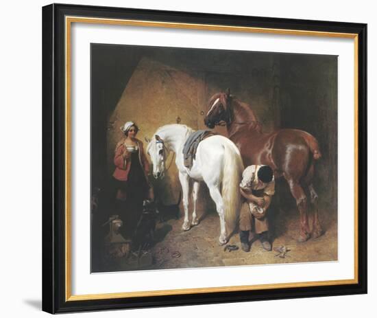 The Blacksmith Shop-J^F^ Herring Senior-Framed Giclee Print