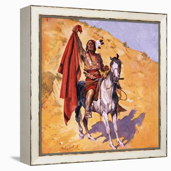 The Blanket Indian-Stanley L Wood-Framed Premier Image Canvas
