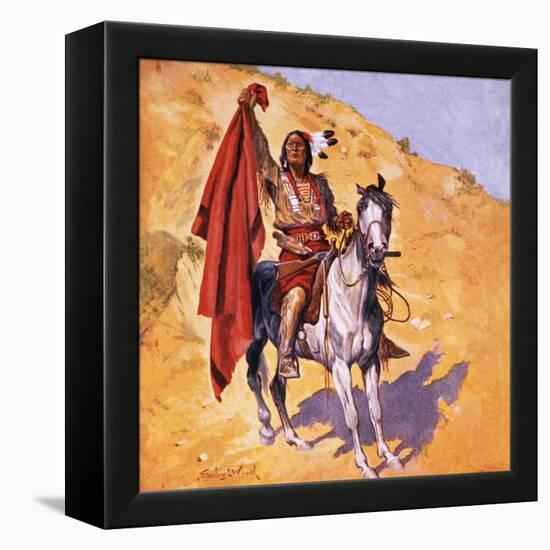 The Blanket Indian-Stanley L Wood-Framed Premier Image Canvas