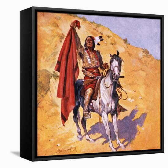 The Blanket Indian-Stanley L Wood-Framed Premier Image Canvas