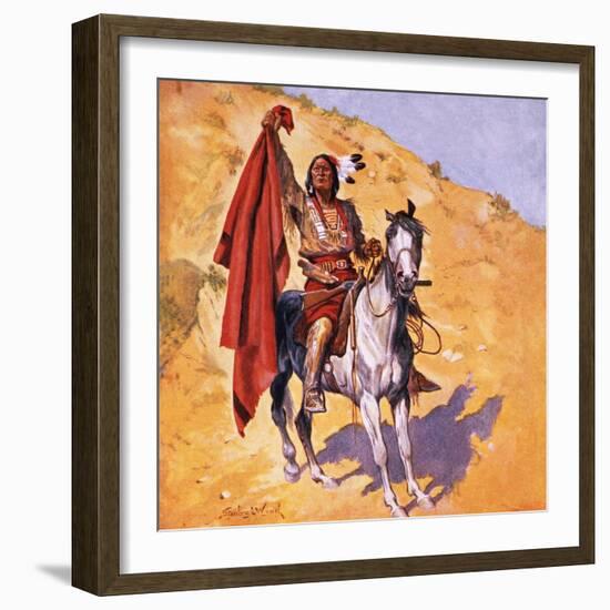 The Blanket Indian-Stanley L Wood-Framed Giclee Print