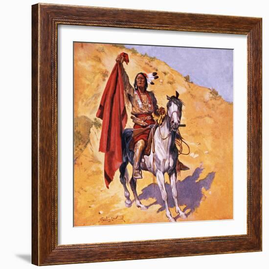 The Blanket Indian-Stanley L Wood-Framed Giclee Print