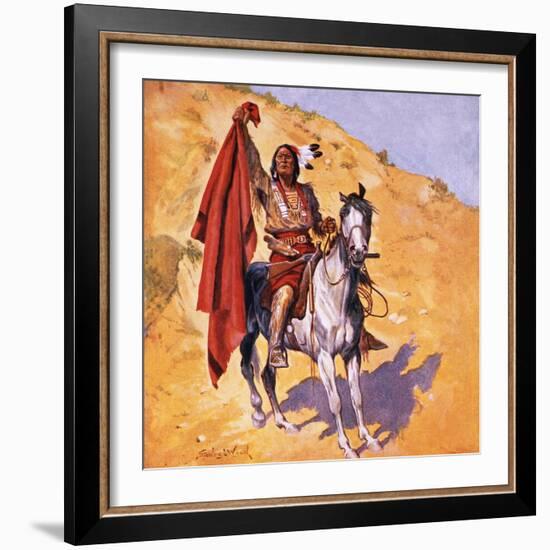 The Blanket Indian-Stanley L Wood-Framed Giclee Print