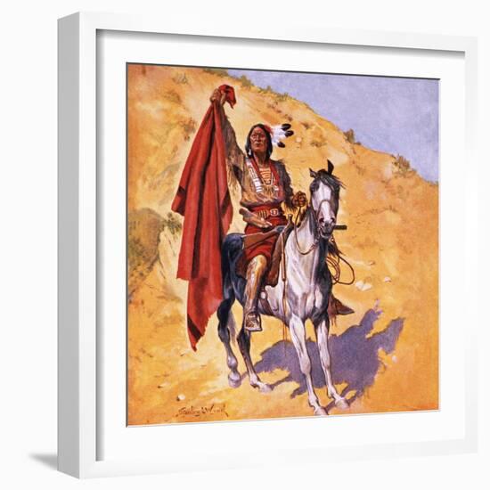 The Blanket Indian-Stanley L Wood-Framed Giclee Print