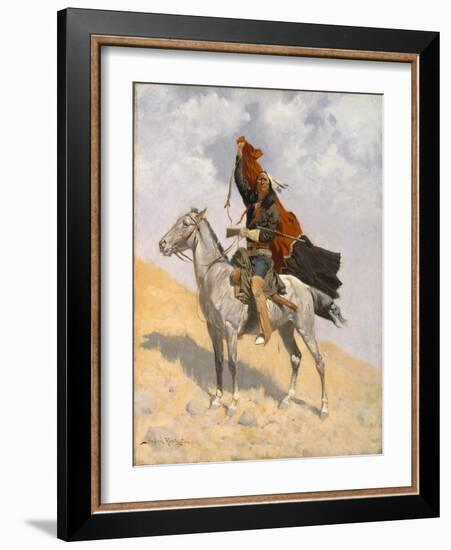 The Blanket Signal, C.1896 (Oil on Canvas)-Frederic Remington-Framed Giclee Print