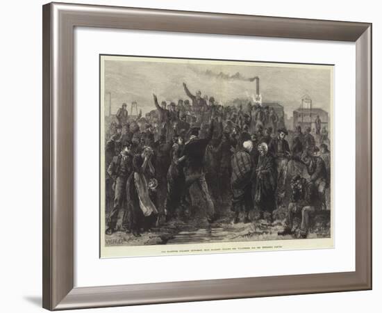 The Blantyre Colliery Explosion, Near Glasgow, Calling for Volunteers for the Exploring Parties-William Heysham Overend-Framed Giclee Print