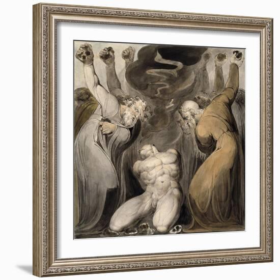 The Blasphemer-William Blake-Framed Giclee Print