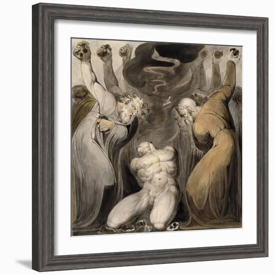 The Blasphemer-William Blake-Framed Giclee Print