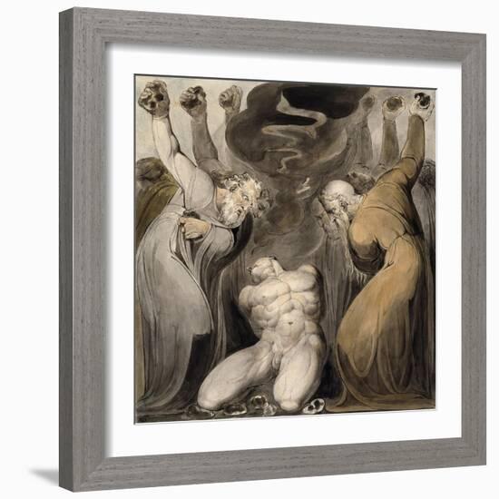 The Blasphemer-William Blake-Framed Giclee Print