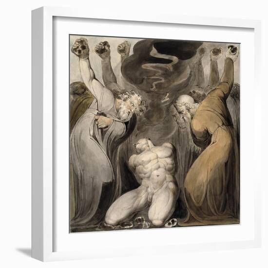 The Blasphemer-William Blake-Framed Giclee Print