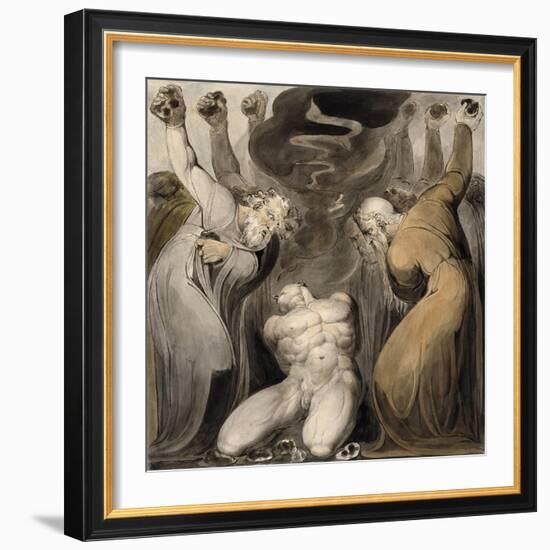 The Blasphemer-William Blake-Framed Giclee Print