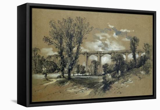 The Blatchford Viaduct, C1835 (Pencil with Wash on Paper)-John Cooke Bourne-Framed Premier Image Canvas
