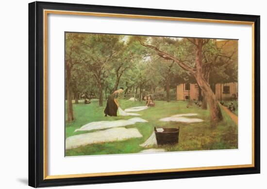 The Bleaching-Ground-Max Liebermann-Framed Art Print