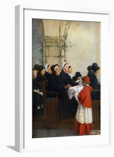 The Blessed Bread, C1879-Pascal Adolphe Jean Dagnan-Bouveret-Framed Giclee Print