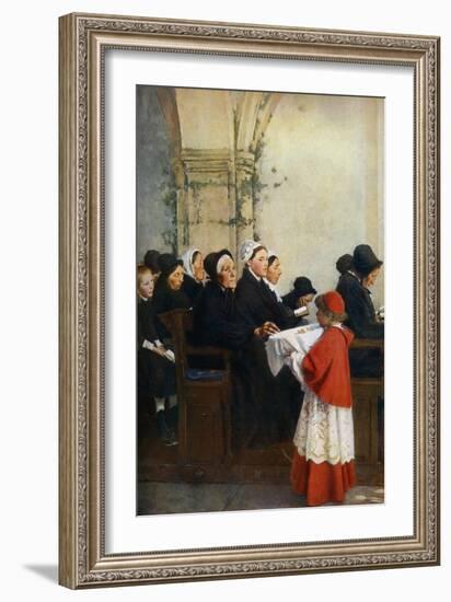 The Blessed Bread, C1879-Pascal Adolphe Jean Dagnan-Bouveret-Framed Giclee Print