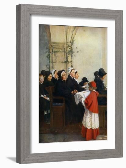 The Blessed Bread, C1879-Pascal Adolphe Jean Dagnan-Bouveret-Framed Giclee Print