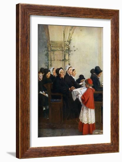 The Blessed Bread, C1879-Pascal Adolphe Jean Dagnan-Bouveret-Framed Giclee Print