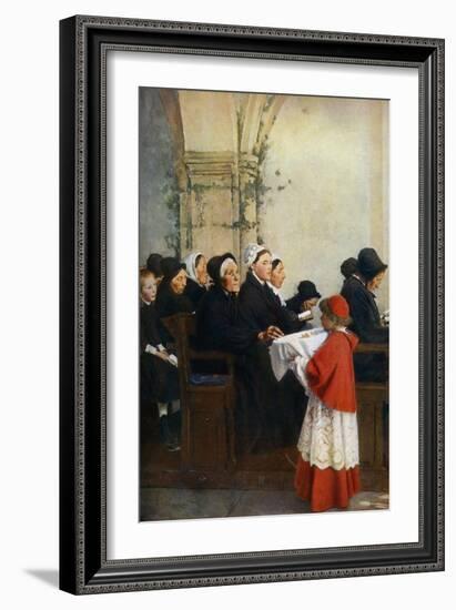 The Blessed Bread, C1879-Pascal Adolphe Jean Dagnan-Bouveret-Framed Giclee Print