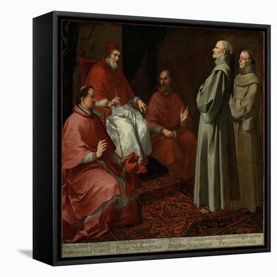 The Blessed Giles Before Pope Gregory IX, c.1645-1646-Bartolome Esteban Murillo-Framed Premier Image Canvas