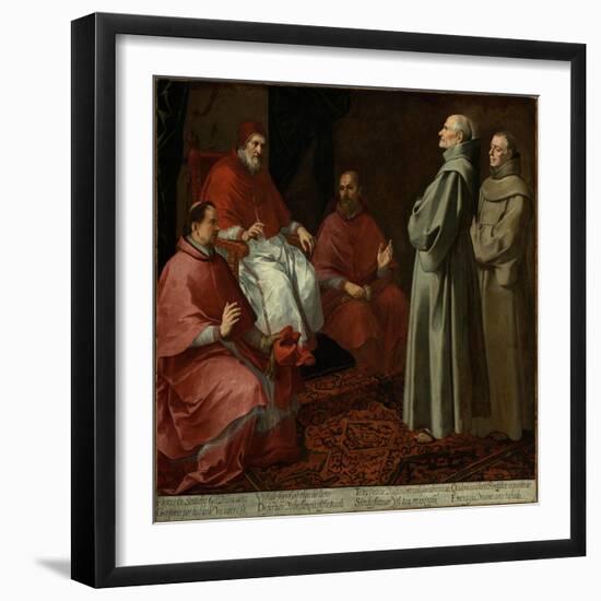 The Blessed Giles Before Pope Gregory IX, c.1645-1646-Bartolome Esteban Murillo-Framed Giclee Print