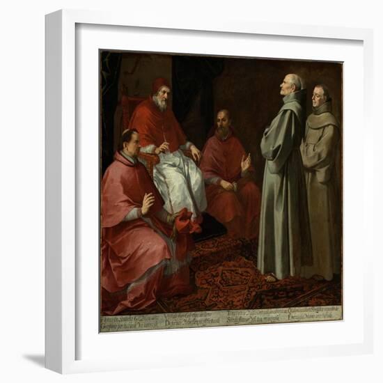 The Blessed Giles Before Pope Gregory IX, c.1645-1646-Bartolome Esteban Murillo-Framed Giclee Print