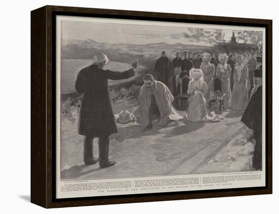 The Blessing at the Conclusion of the Service on the Mount of Olives-William Hatherell-Framed Premier Image Canvas