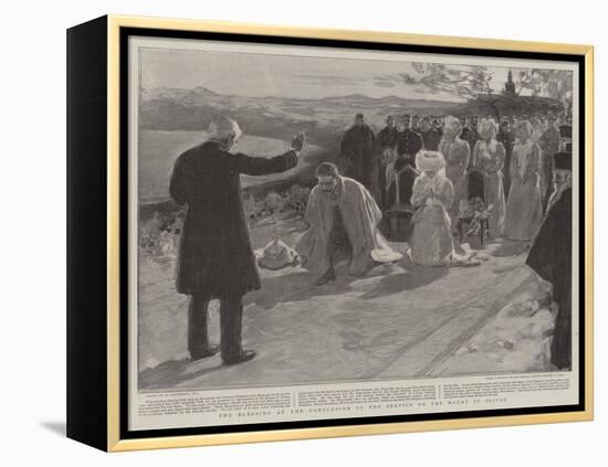 The Blessing at the Conclusion of the Service on the Mount of Olives-William Hatherell-Framed Premier Image Canvas