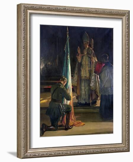 The Blessing of the Colours, 1922-Sir John Lavery-Framed Giclee Print