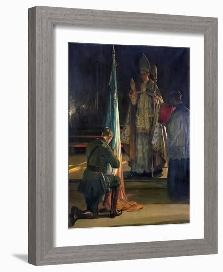 The Blessing of the Colours, 1922-Sir John Lavery-Framed Giclee Print