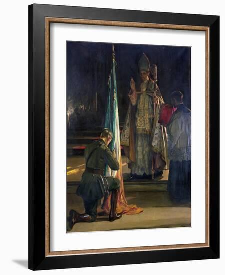 The Blessing of the Colours, 1922-Sir John Lavery-Framed Giclee Print