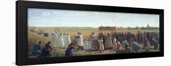 The Blessing of the Wheat in the Artois, 1857-Jules Breton-Framed Giclee Print