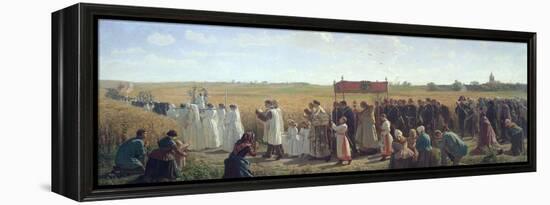 The Blessing of the Wheat in the Artois, 1857-Jules Breton-Framed Premier Image Canvas