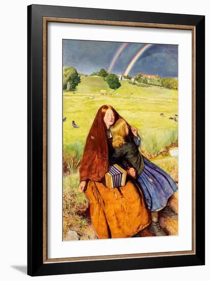 The Blind Girl, 1856, by John Everett Millais, English, British, painting,-John Everett Millais-Framed Art Print