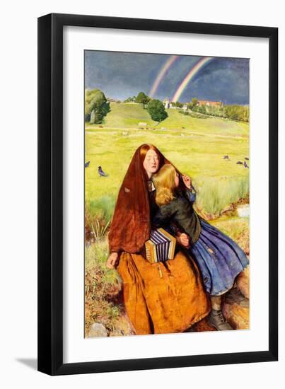 The Blind Girl, 1856, by John Everett Millais, English, British, painting,-John Everett Millais-Framed Art Print