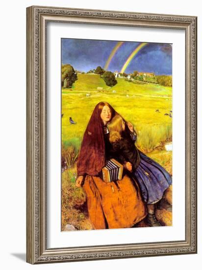 The Blind Girl-John Everett Millais-Framed Art Print