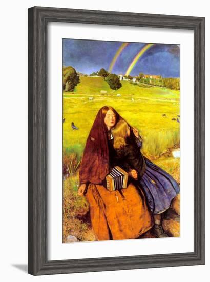 The Blind Girl-John Everett Millais-Framed Art Print