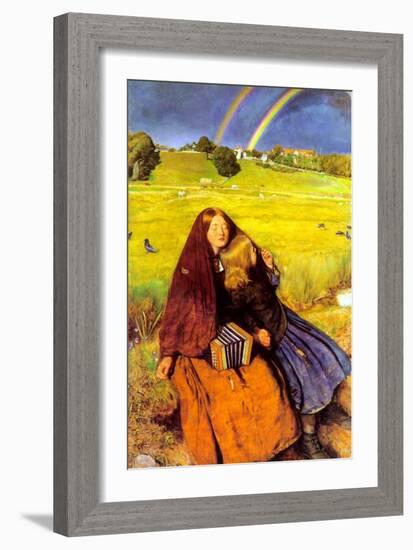 The Blind Girl-John Everett Millais-Framed Art Print