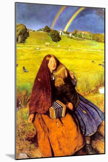 The Blind Girl-John Everett Millais-Mounted Art Print